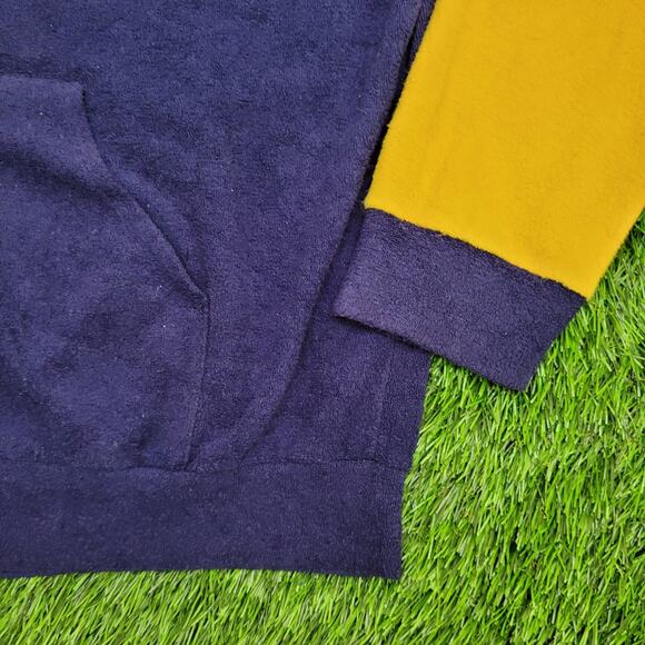 Vintage 80s Wrangler Terry Jacket M/L 23x26 Blue Yellow RARE Baggy - Picture 9 of 11